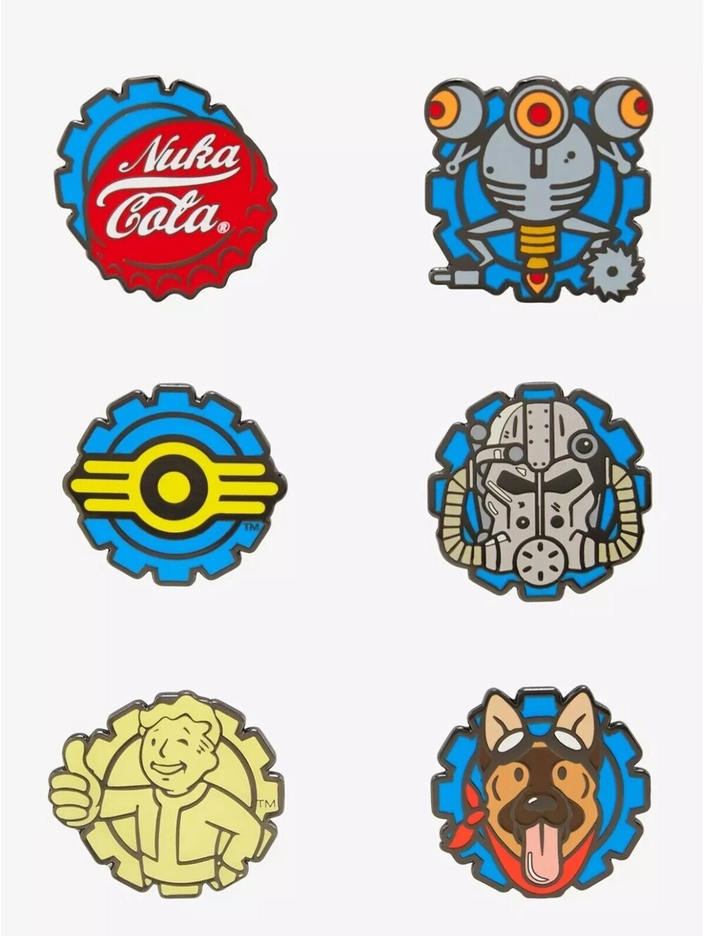 Fallout Blue Gear Assorted Blind Box Enamel Pin